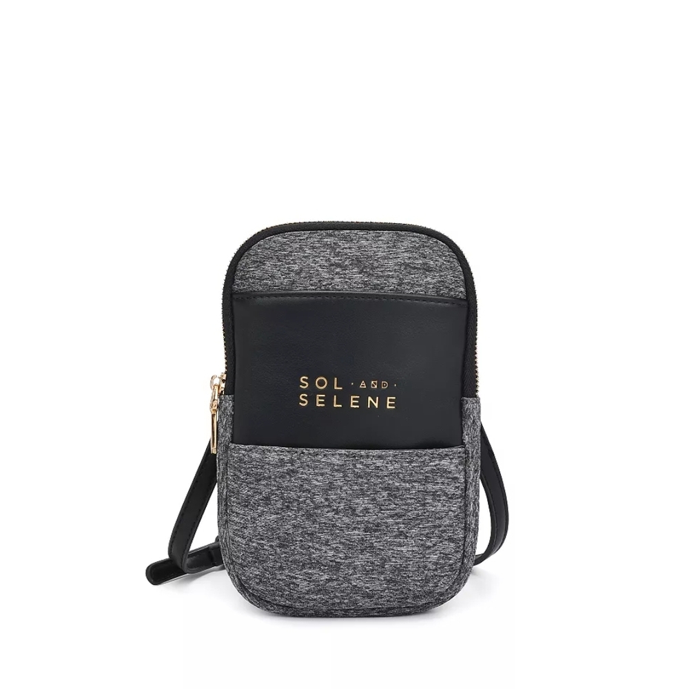 Sol And Selene By My Side Gray And Black Crossbody Phone Purse Bag